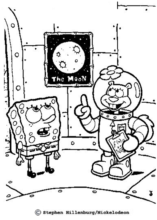 Dibujos para colorear Bob Esponja, Patricio y Calamardo de fiesta