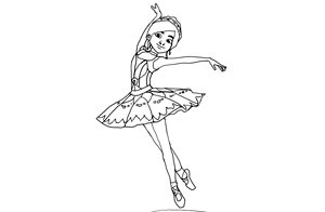 Dibujo para colorear de la película Ballerina