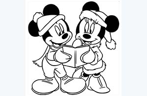 Dibujos para colorear de Clásicos Disney de Mickey y Minnie