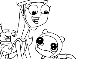 Dibujo de Phineas y Ferb para colorear nº 3