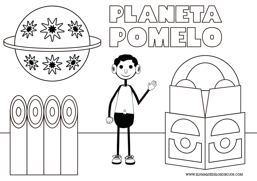 Dibujo de Duna y Rosi y Planeta Pomelo para colorear cap.1 2