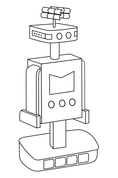 Dibujo del robot Novi-301 para colorear