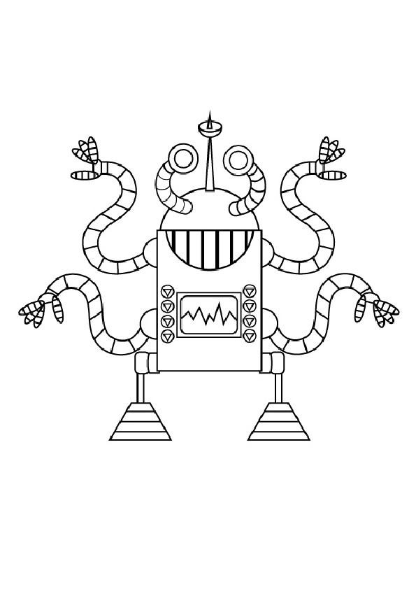 Dibujo del robot Tim para colorear