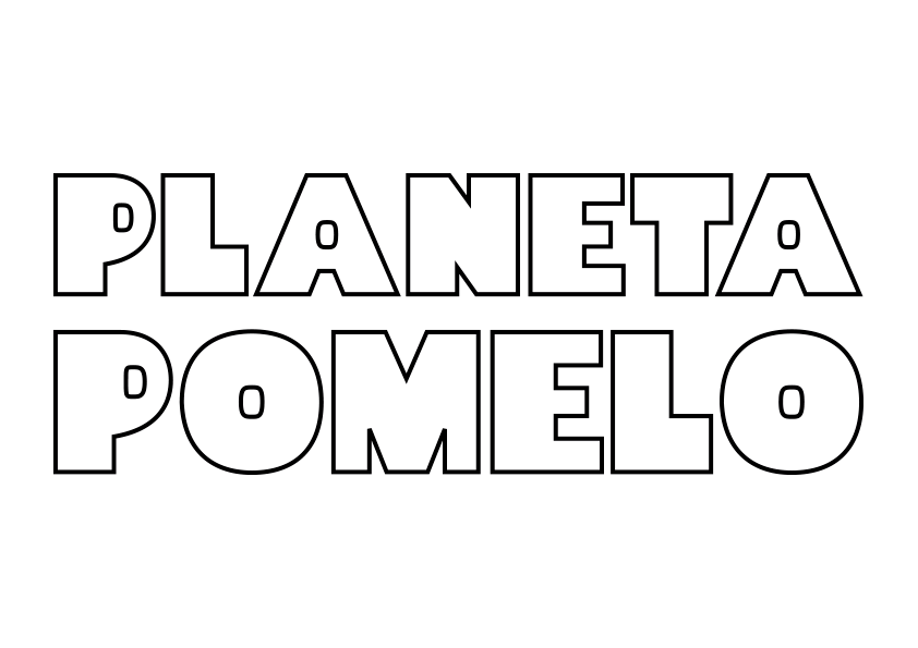 Dibujo para colorear el logo de Planeta Pomelo 2