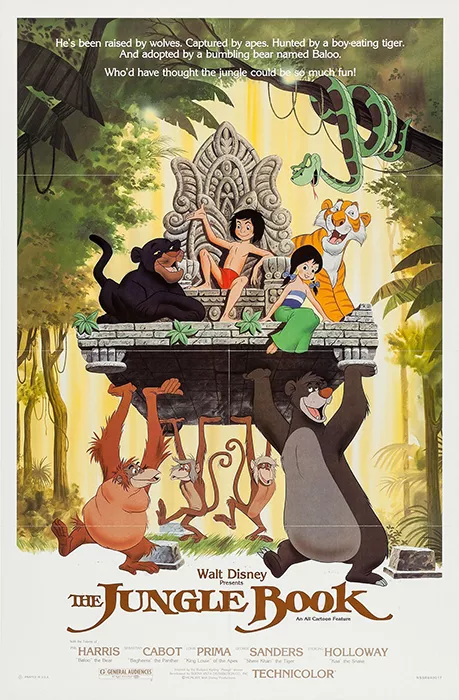 Cartel en inglés de la película de Disney El Libro de la Selva