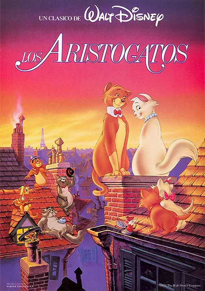 Cartel de la película Los Aristogatos de Disney