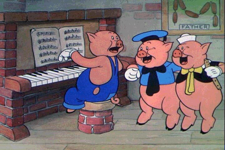 Los Tres Cerditos o The Three Little Pigs, cortometraje de Disney de 1933
