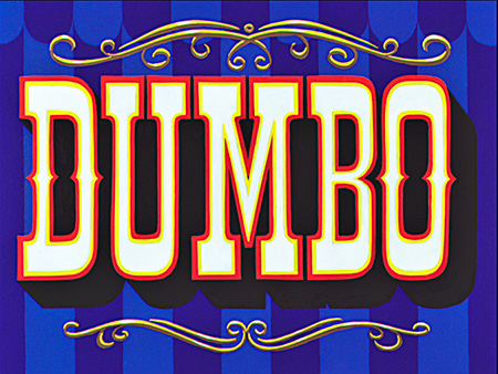 Logotipo tipografía de la película de dibujos Disney Dumbo del año 1941