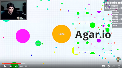 Gameplay de Luzu del videojuego Agar.io