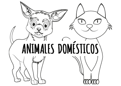 Dibujos para colorear de animales domésticos, dibujos de animales  domésticos para imprimir y pintar
