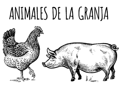 Dibujos para colorear de animales de granja, dibujos de animales de granja  para imprimir y pintar