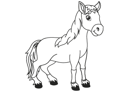 Dibujo de un caballo para descargar