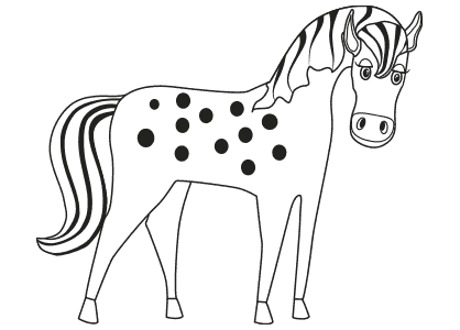 Dibujo de un caballo de fantasía.