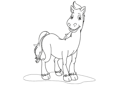 Dibujo de un caballo infantil