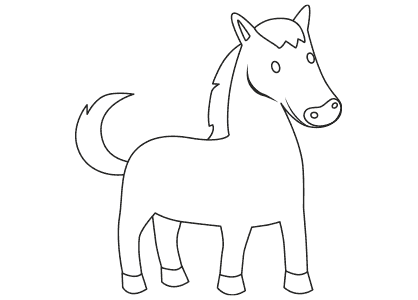 Dibujo de un caballo poni