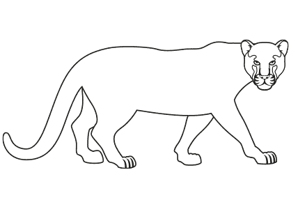 Dibujos de animales para colorear una pantera negra