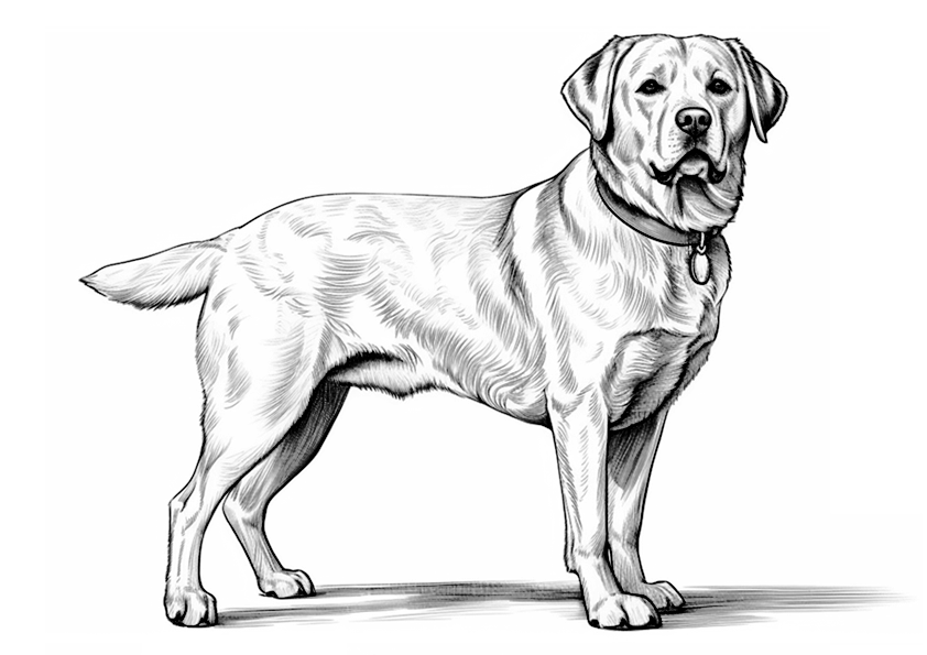 Dibujo de un perro Golden Retriever para colorear