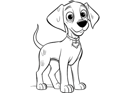 Dibujo de un perro para colorear