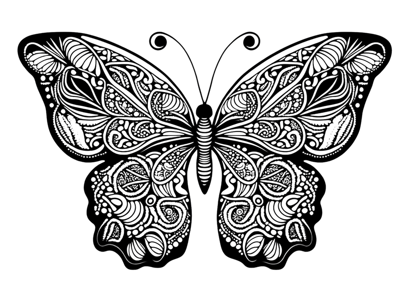 Dibujo de una mariposa para colorear