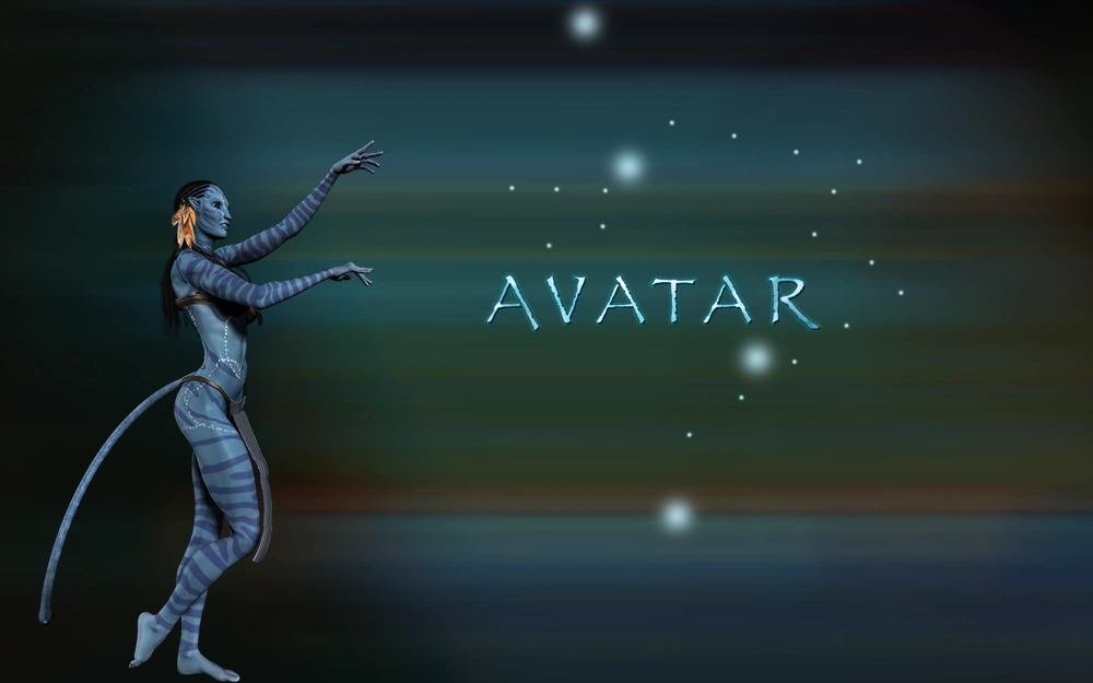 Dibujo de la película Avatar realizado con técnica de pintura artística