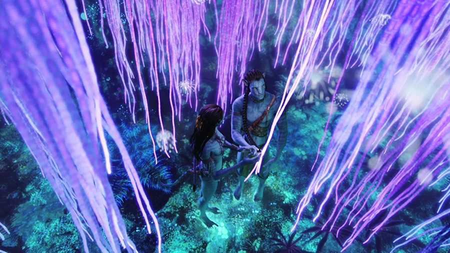Imagen de la película Avatar de Jake Sully y Neytiri con las conexiones, el vínculo, Eywa para imprimir.