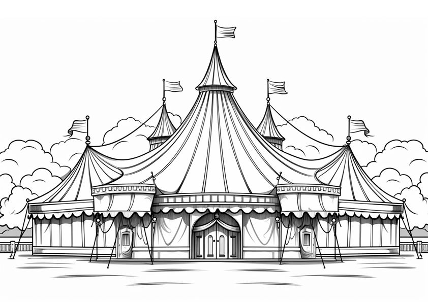 Dibujo carpa de circo para descargar gratis