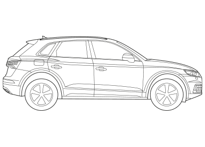 Dibujo para colorear un coche Audi Q5 compact SUV