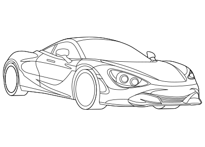 Dibujo para colorear un coche deportivo auto carro sport car coloring page