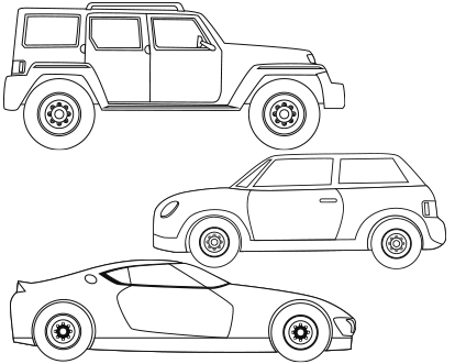 Dibujos para colorear coches y autos