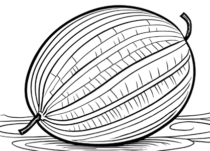 Dibujo de un melón para colorear