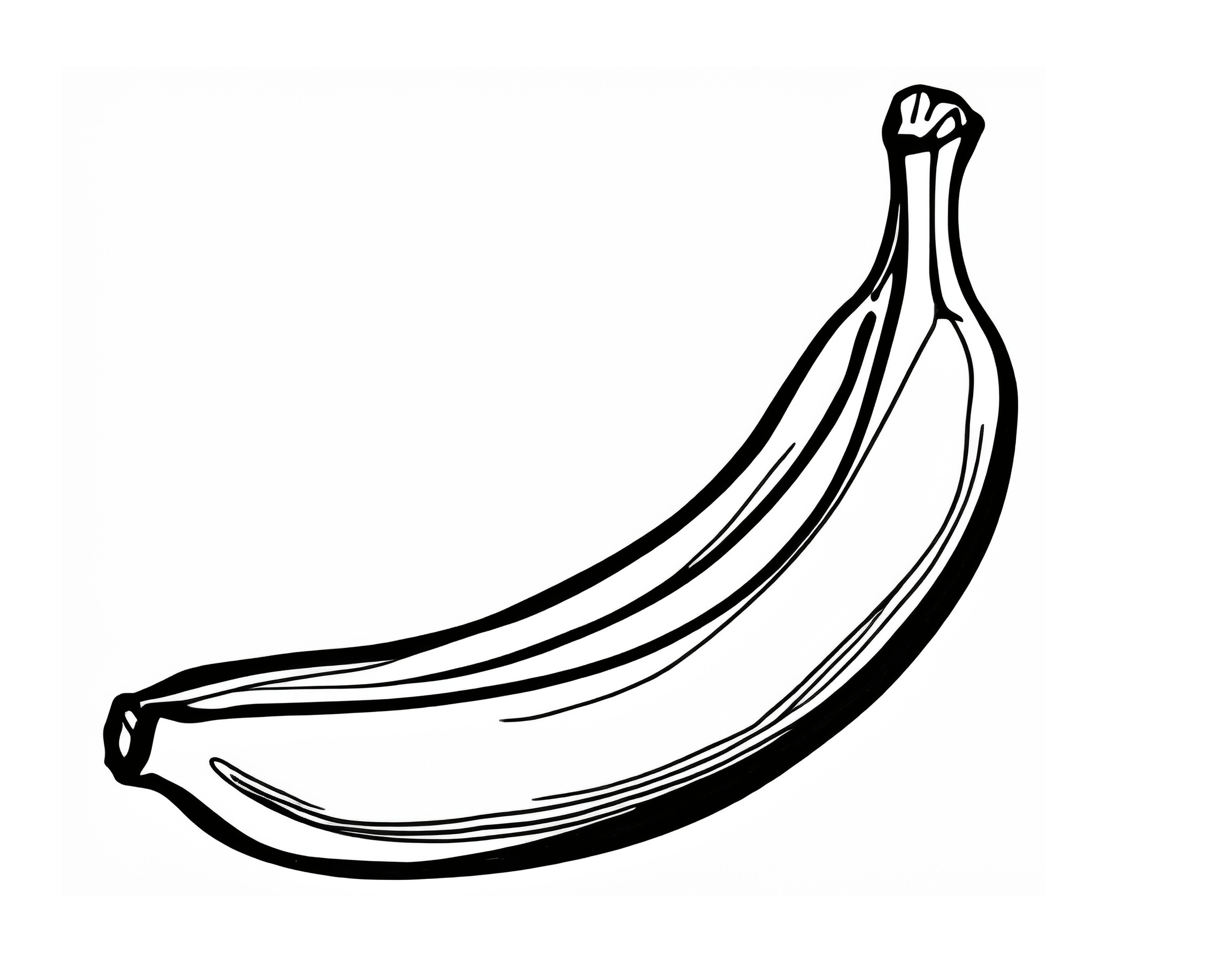 Dibujo de un plátano para colorear