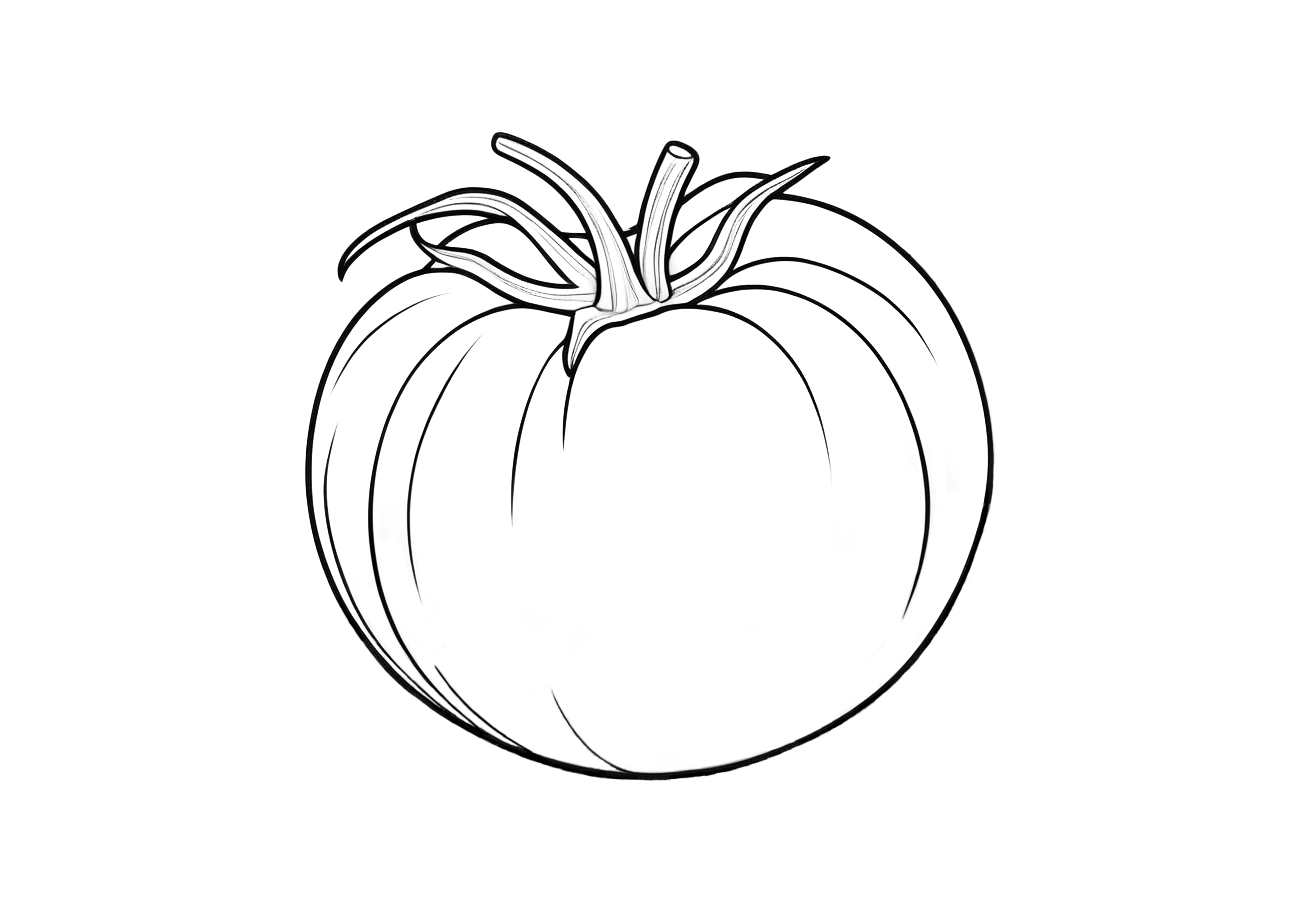 Dibujo de un tomate para colorear