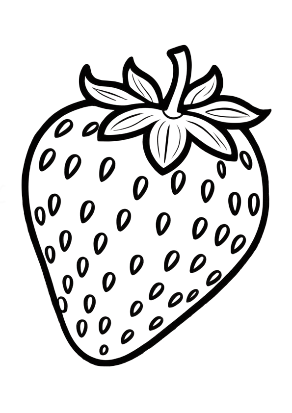 Dibujo de una fresa para colorear