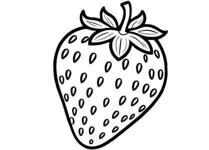 Dibujo de una fresa para colorear