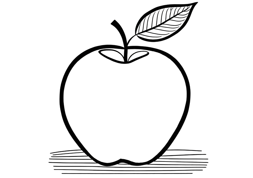 Dibujo de una manzana para colorear