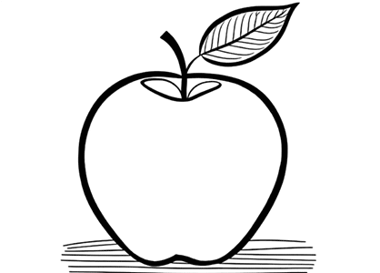 Dibujo de una manzana para colorear