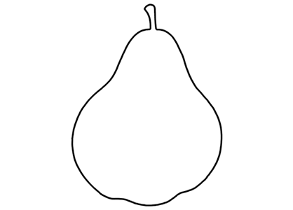 Dibujo de una pera para colorear