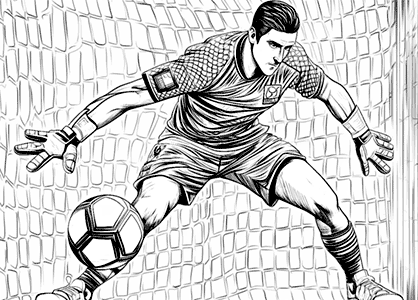 Dibujos de jugadores de fútbol. Dibujos para colorear de jugadores de ...