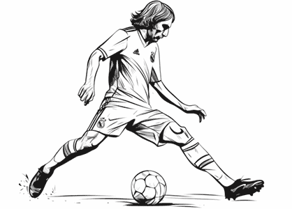 Dibujos de jugadores de fútbol. Dibujos para colorear de jugadores de
