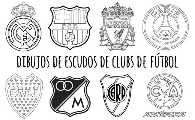 Dibujos de escudos de fútbol