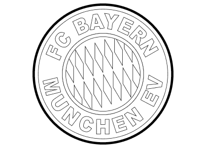 Dibujo para colorear el escudo del Bayern de Munich, FC Bayern Munchen EV
