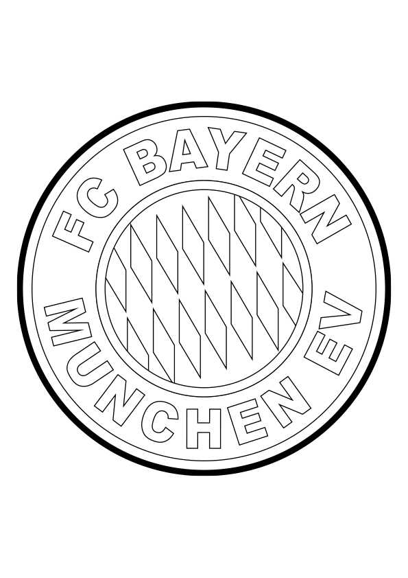Dibujo para colorear el escudo del Bayern de Munich (Alemania)