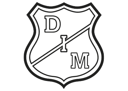Dibujo para colorear el escudo del Deportivo Independiente Medellín (Colombia), fundado el 14 de noviembre de 1913