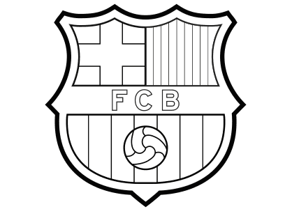 Dibujo para colorear el escudo del Fútbol Club Barcelona