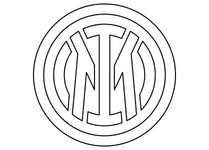 Dibujo para colorear el escudo del Inter de Milan