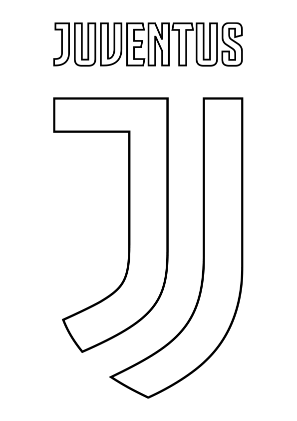 Dibujo para el escudo de la Juventus de Turín (Italia)