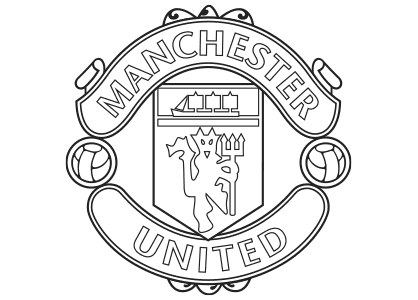 Dibujo para colorear el escudo del Manchester United