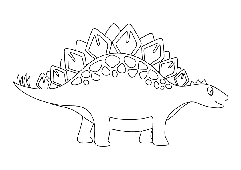 Dibujo para colorear dinosaurio stegosaurus. Stegosaurus dinosaur coloring page