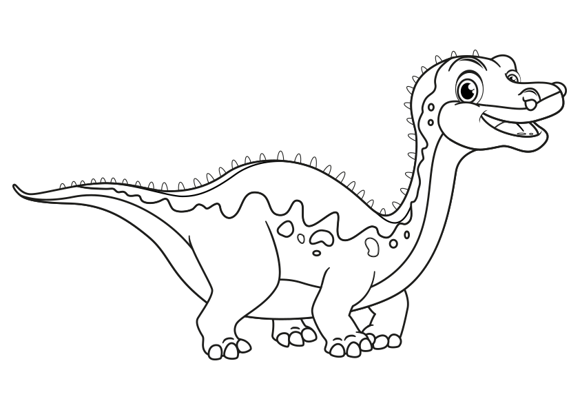 Dibujo de un dinosaurio bebé para colorear