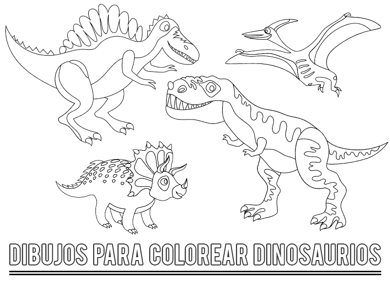 Dibujos colorear dinosaurios